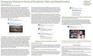Research poster on conspiracy theories in times of pandemics and disinformation